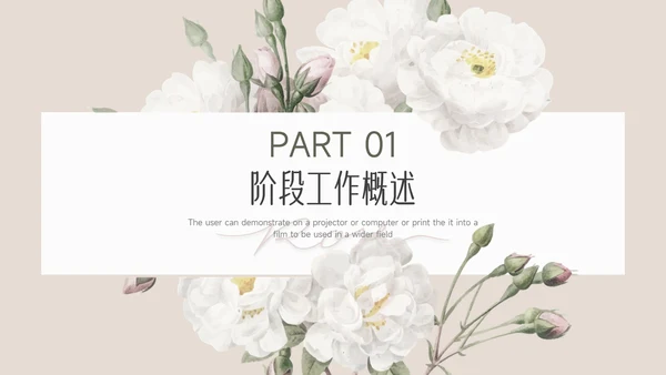 黄色植物小清新工作汇报PPT模板