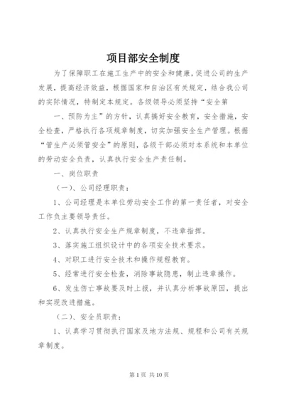 项目部安全制度.docx