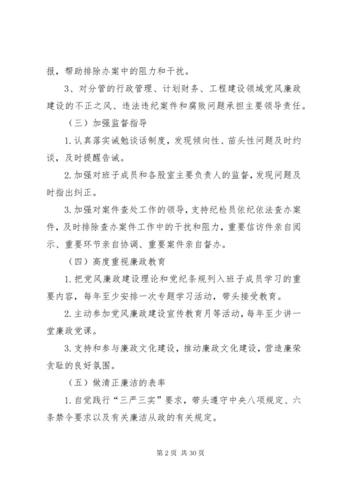 班子成员党风廉政建设责任清单.docx