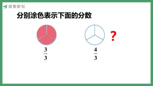 新人教版数学五年级下册4.7  真分数和假分数（1)课件