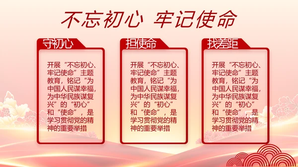 红色党政代表大会工作总结PPT模板
