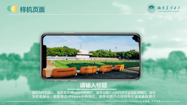 湖南农业大学毕业课题答辩通用PPT模板