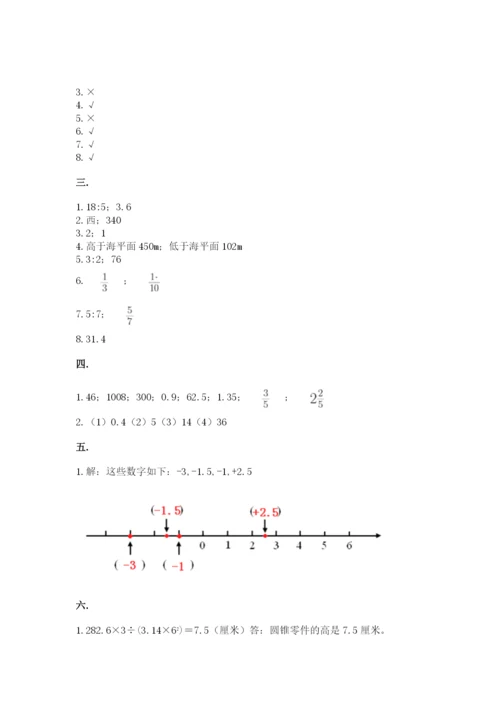 青岛版数学小升初模拟试卷含完整答案（夺冠系列）.docx