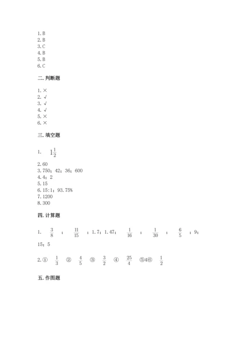 小学六年级上册数学期末测试卷附答案（综合卷）.docx