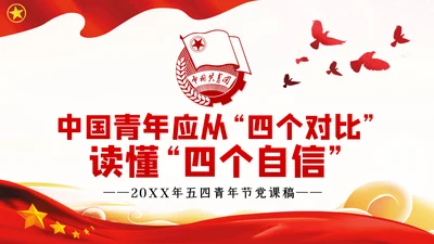 中国青年应从四个对比读懂四个自信共青团团课PPT