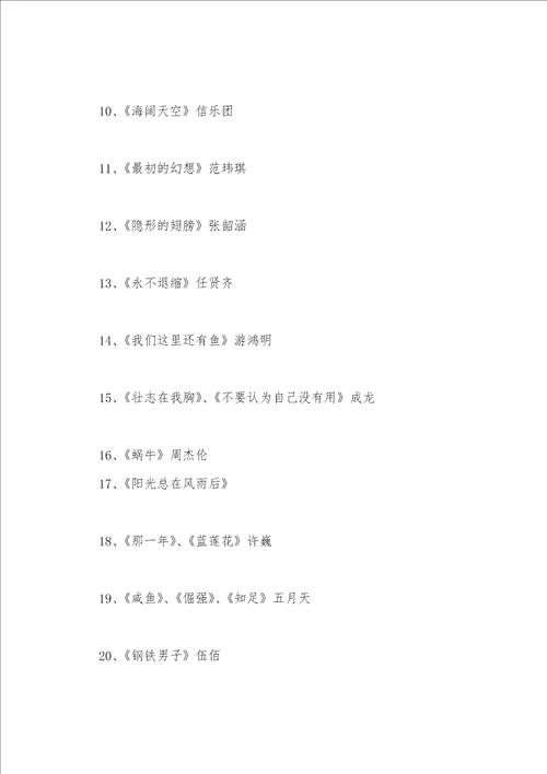 高考励志高三青春经典歌曲