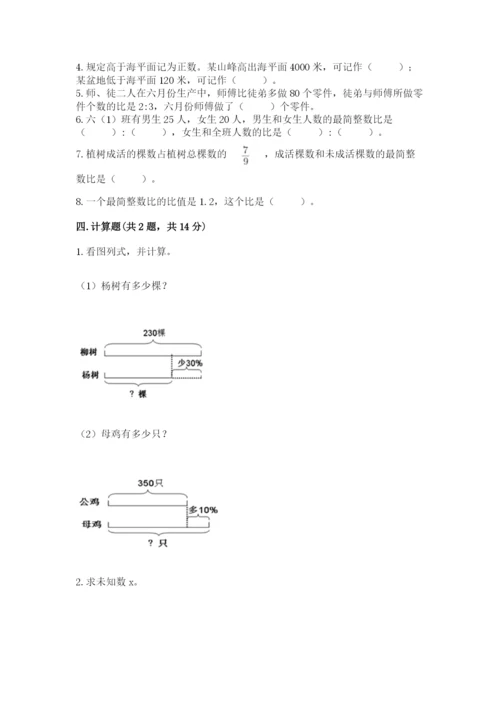 淮安市六年级下册数学期末测试卷精编答案.docx