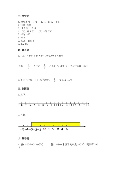 人教版六年级下册数学期末测试卷附答案【名师推荐】.docx