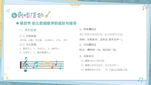 绿色清新卡通儿童学前儿童音乐教育课件PPT幼儿园