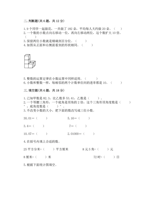 小学四年级下册数学期末测试卷附答案【达标题】.docx