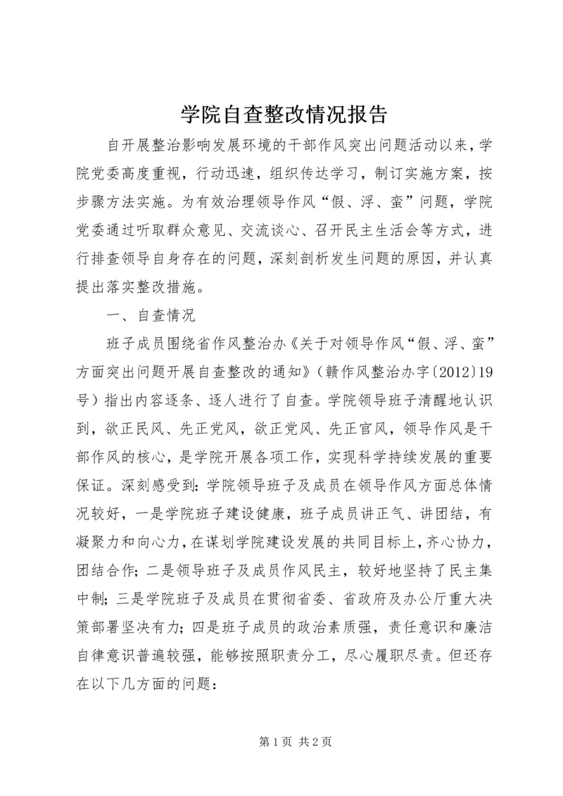 学院自查整改情况报告.docx