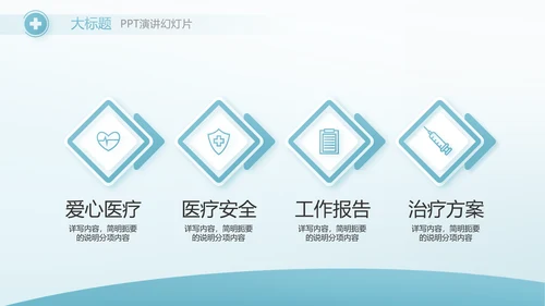 蓝色医疗护士进修总结汇报动态PPT