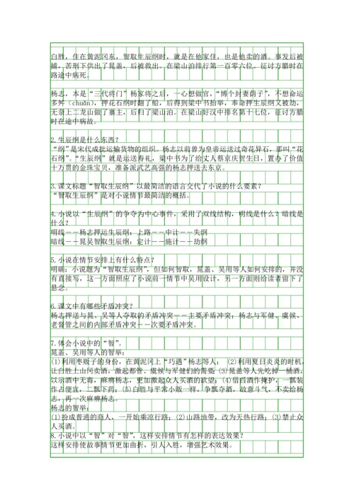 九年级语文上册智取生辰纲知识点梳理.docx
