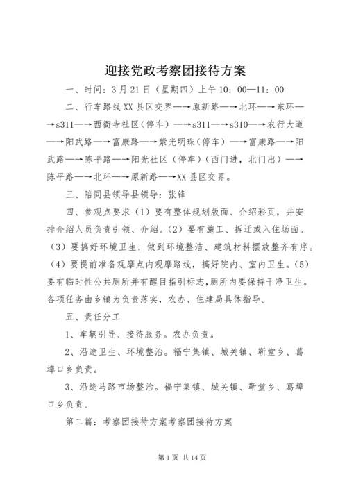 迎接党政考察团接待方案.docx