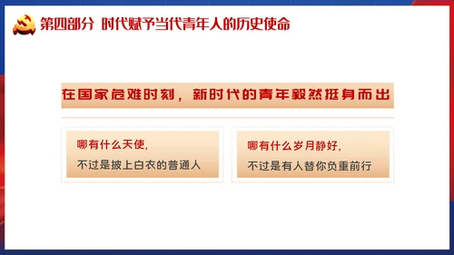 青春正能量弘扬五四精神PPT模板