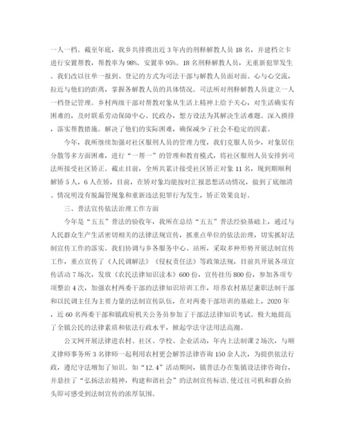 精编之司法年度工作总结范文.docx