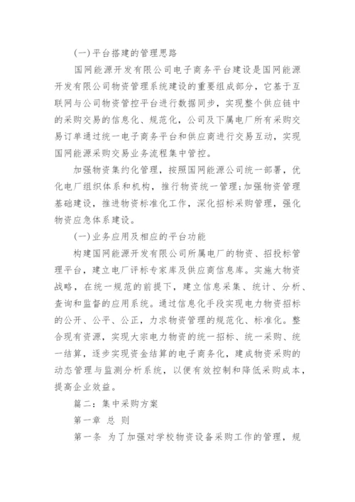 关于集中采购方案.docx