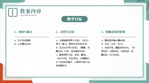 合格的老师教案基本格式通用PPT模板
