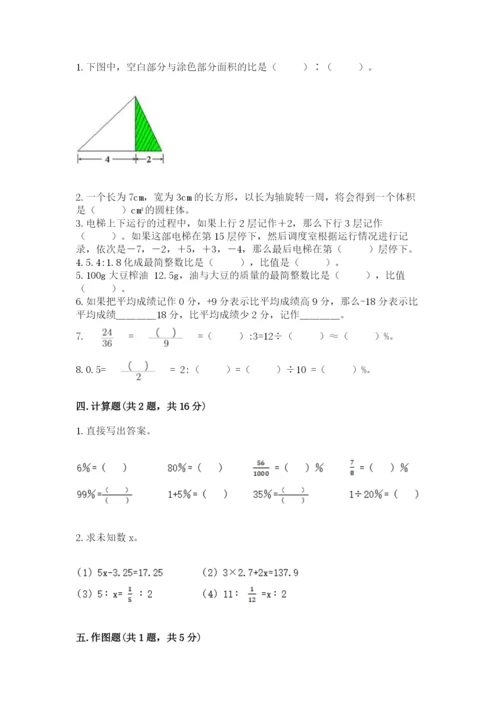 小学六年级下册数学期末测试卷附答案（预热题）.docx