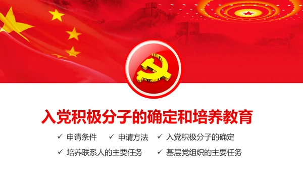 党员培训入党流程党支部党员发展培训PPT