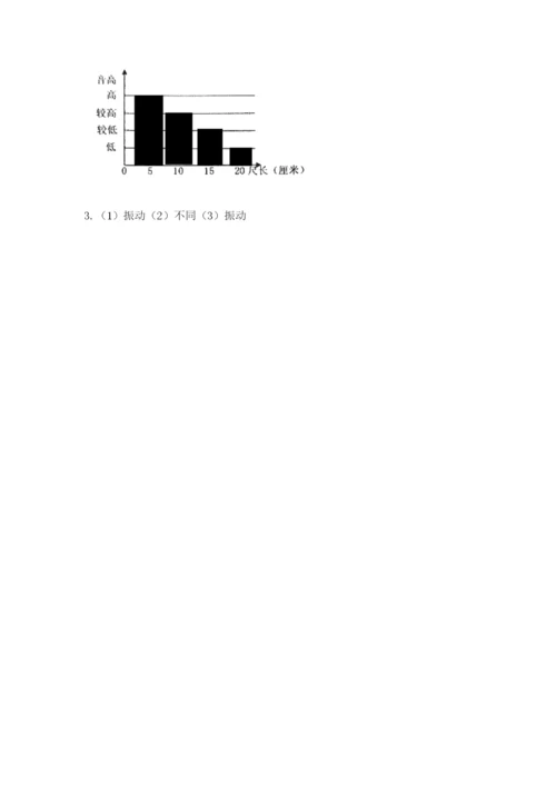 教科版科学四年级上册第一单元声音测试卷推荐.docx