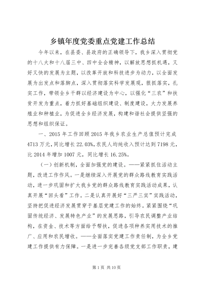 乡镇年度党委重点党建工作总结.docx