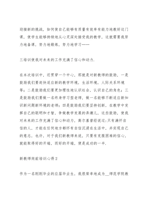 新教师岗前培训心得体会3篇.docx