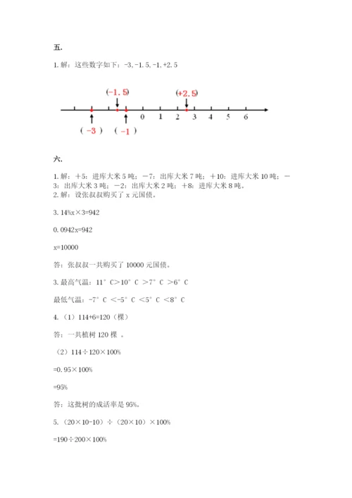 六年级毕业班数学期末考试试卷及答案（名校卷）.docx