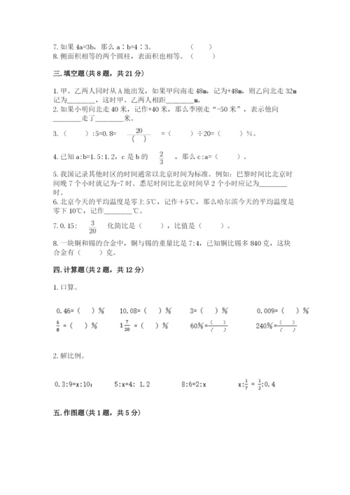 北师大版小学六年级下册数学期末综合素养测试卷附完整答案【全优】.docx