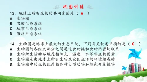 1.2 了解生物圈 2023-2024学年七年级生物上学期期末考点大串讲（人教版）(共28张PPT)