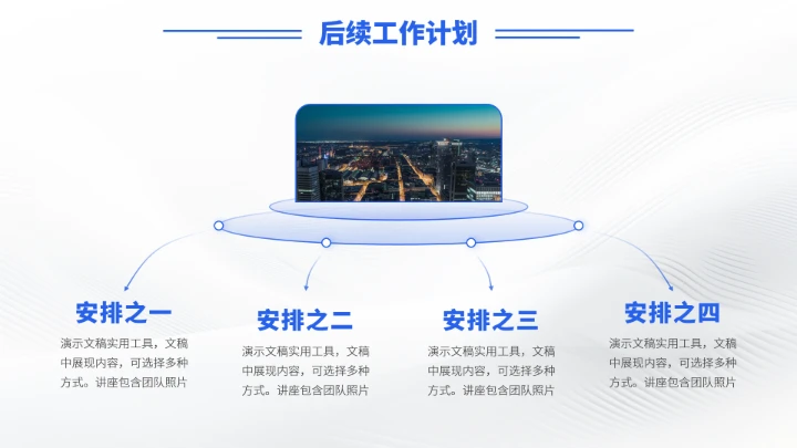 蓝色高端工作汇报述职年终总结PPT模板