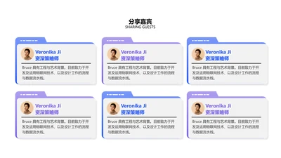 商务风并列关系6项PPT图文页