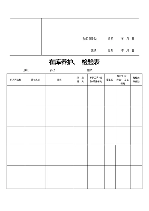 医疗器械经营企业记录表格完整版本验收用模板