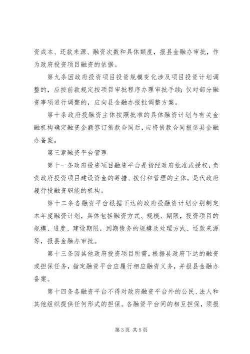 项目融资暂行方案.docx