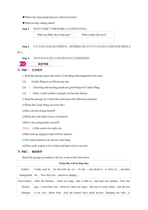 Unit 4 I used to be afraid of the dark.Section A【2