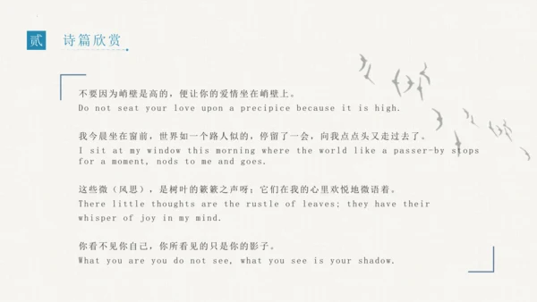 《飞鸟集》泰戈尔整本书阅读拓展课件二年级下册语文（统编版）