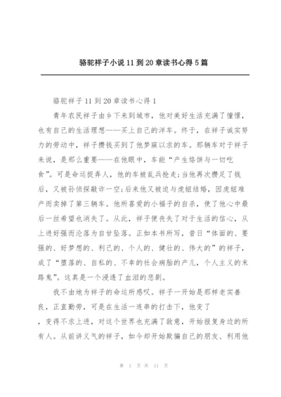 骆驼祥子小说11到20章读书心得5篇.docx