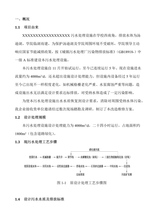 X污水处理改造专项方案.docx