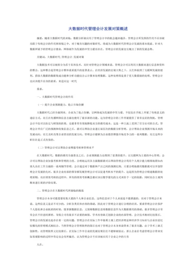 大数据时代管理会计发展对策概述.docx