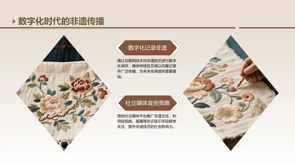 棕色中国风非遗技艺与精神的传承PPT模板