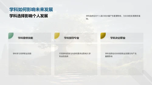 学科选择的路径