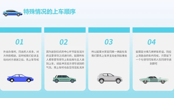 绿色简约风乘车礼仪职场商务礼仪培训PPT模板