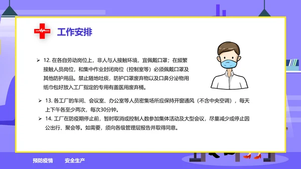 新冠疫情防控安全生产防疫教学PPT课件