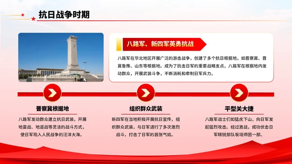 红色党政风八一建军节主题学习PPT模板