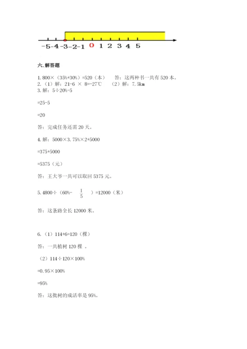 北师大版六年级下册数学期末测试卷精品含答案.docx