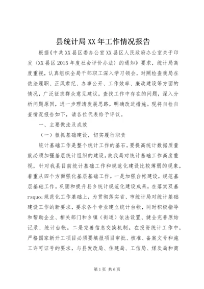 县统计局XX年工作情况报告.docx