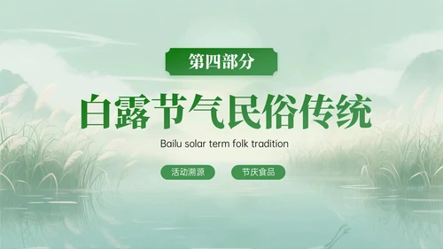 绿色中国风白露节气知识PPT模板