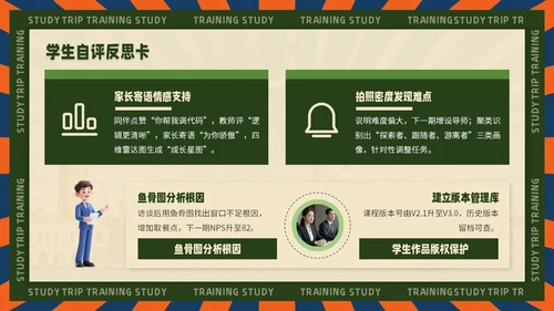 黄绿色复古风企业文化宣导PPT模板