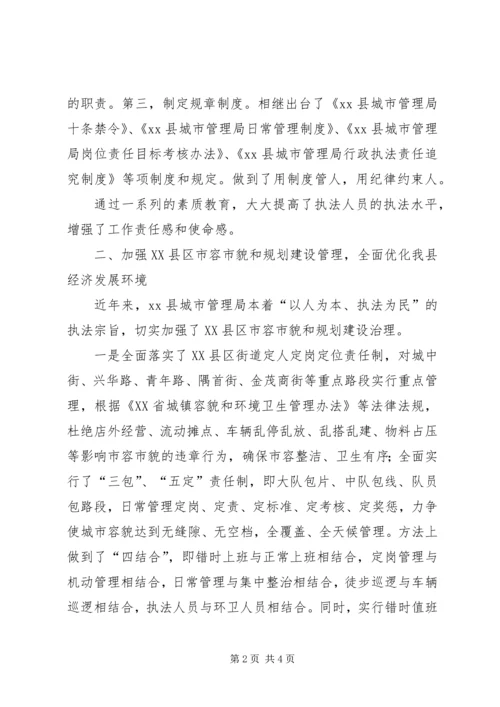 城管执法工作情况的汇报提纲 (4).docx