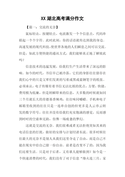 XX湖北高考满分作文.docx